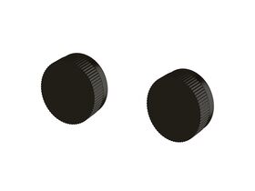 Mili Pure Wall Top Assembly Taps with Linear Textured Handles Matte Black