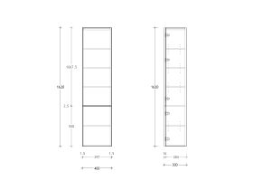 Technical Drawing - Posh Domaine Tallboy