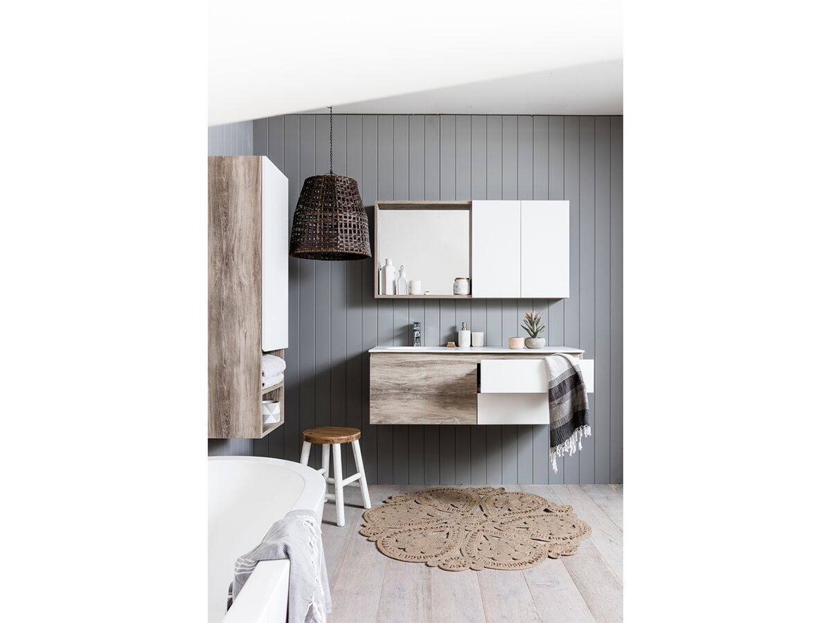 Cibo Habitat 1200mm Wall Hung Vanity Unit 1 Door 2 Drawers from Reece