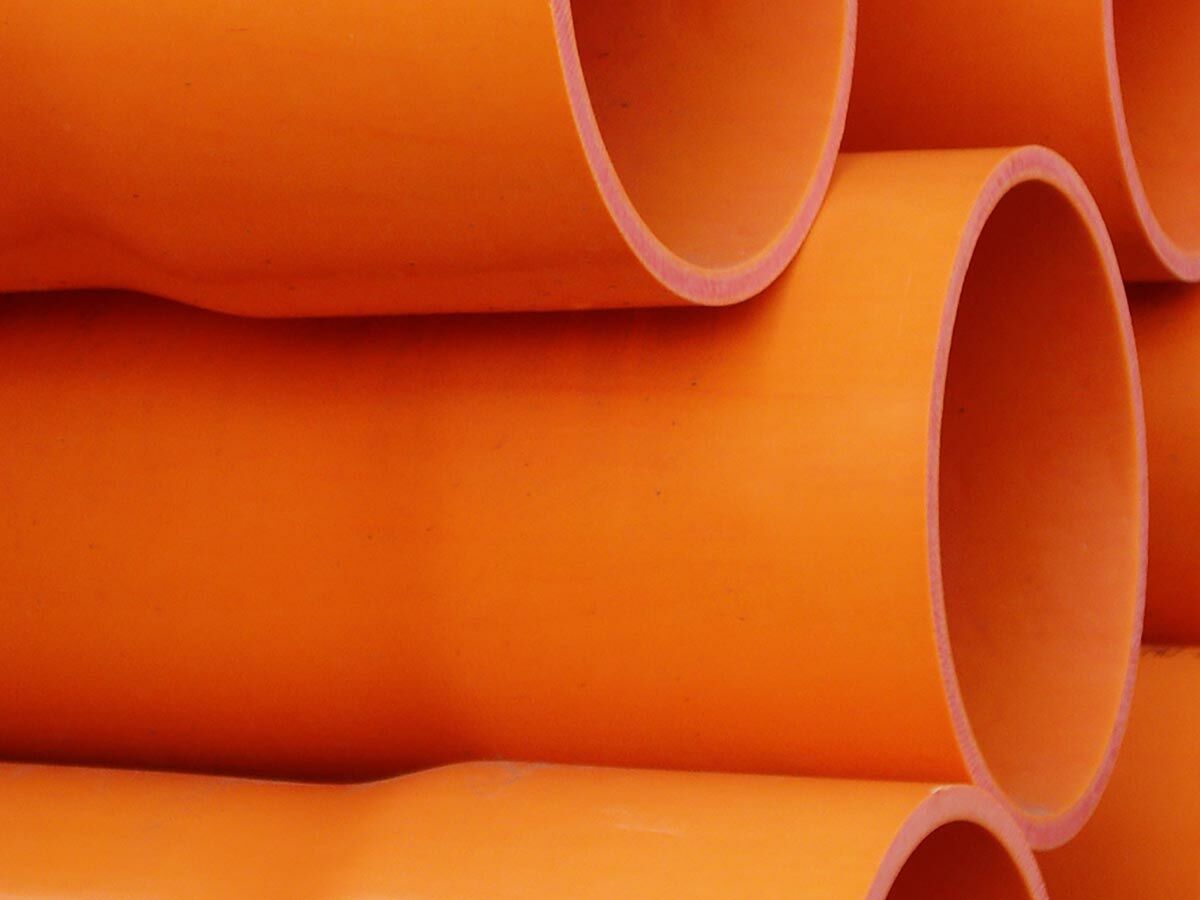 Orange Light Duty Electrical Conduit Foam 6mtr x 80mm