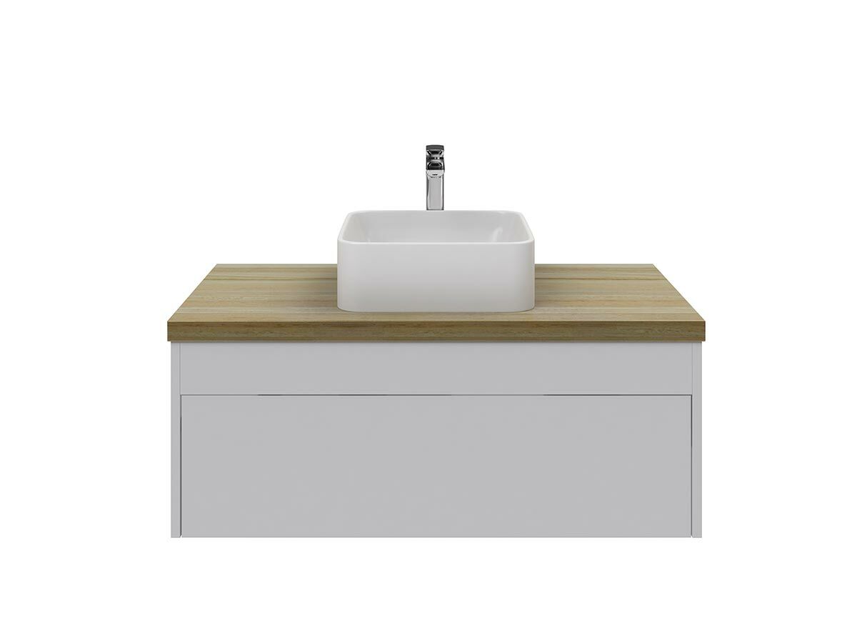 Acqua Wall Hung Vanity Unit 900mm Blackbutt Timber Top