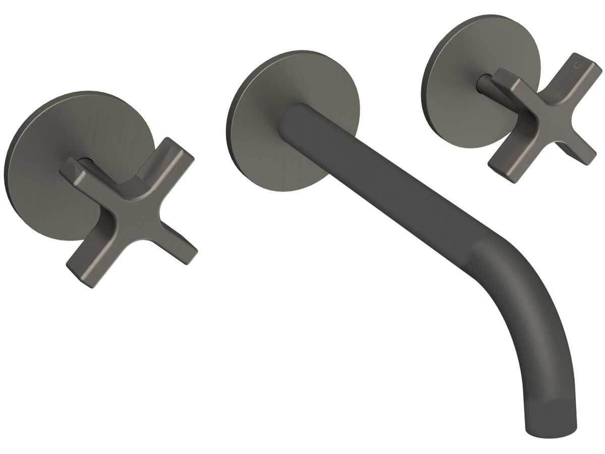 Milli Exo Wall Basin Set Brushed Gunmetal