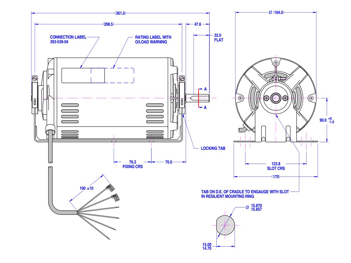 Fasco Fan Motor 240V 1 Speed 1100W 809455SVB-B14 from Reece