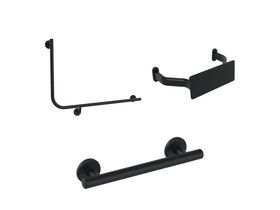 Mizu Drift 90 Degree Accessible WC Kit Right Hand Matte Black