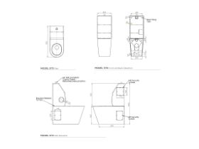 Britex Stainless Steel Security Accessible Toilet Suite with Integrated Backrest and Pneumatic Buttons
