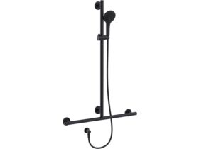 Mizu Drift 700 x 1100mm Independent T-Shower Modular Grab Rail Kit 3 function Modular Matte Black (5 Star)