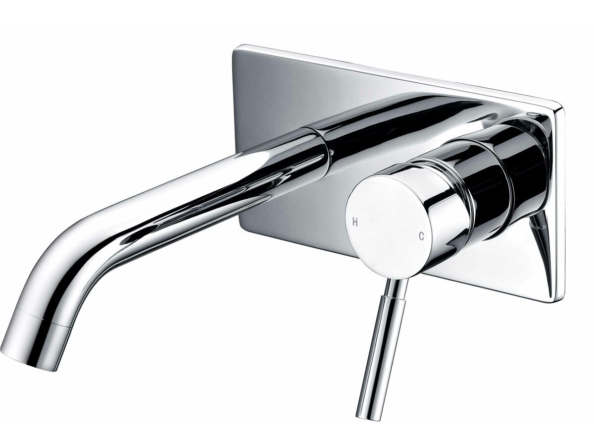 Mizu Drift Wall Basin Mixer Tap Set 200mm Chrome (4 Star) from Reece