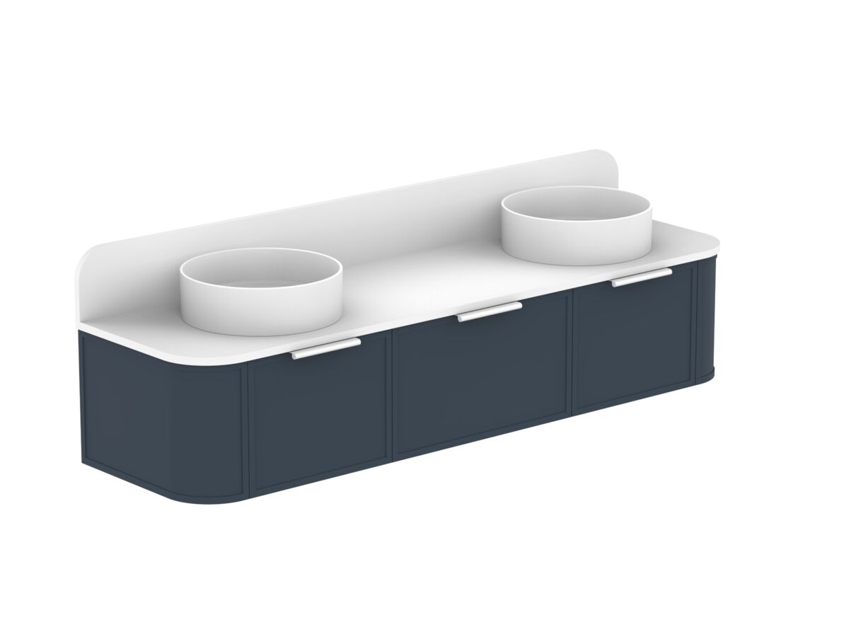 ADP Flo by Alisa & Lysandra All Drawer Vanity Unit Double Bowl 1800 Caesarstone Top 3 Drawers (No Basin)