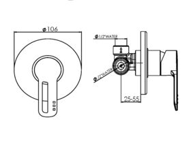 Nobili New Road Shower / Bath Mixer Chrome