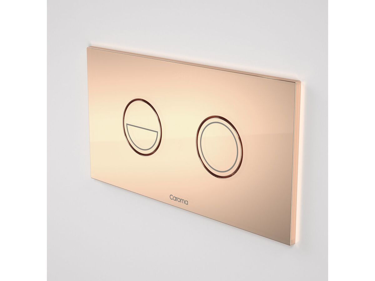 Invisi Series II Round Dual Flush Metal Plate & Buttons Copper