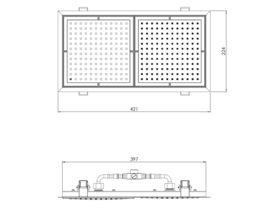 Nobili Plus Double Ceiling Shower Grey (3 Star)