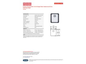 Specification Sheet - Franke Ancona ANX110-34 Single Bowl Undermount Sink Only Stainless Steel