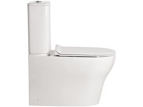 American Standard Cygnet Hygiene Rim Close Coupled Back to Wall Back Inlet Toilet Suite with Soft Close Quick Release Seat White (4 Star)