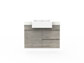 Posh Domaine Semi Recessed Vanity Unit