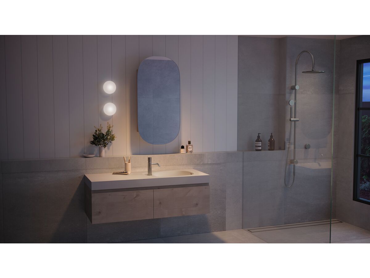 Kado Lussi 1200mm Wall Hung Vanity Unit with Two Soft Close Drawers Timber Finish