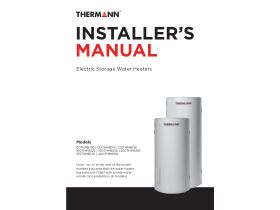 Installation Instructions - Thermann Large Electric Storage Water Heaters THMB
