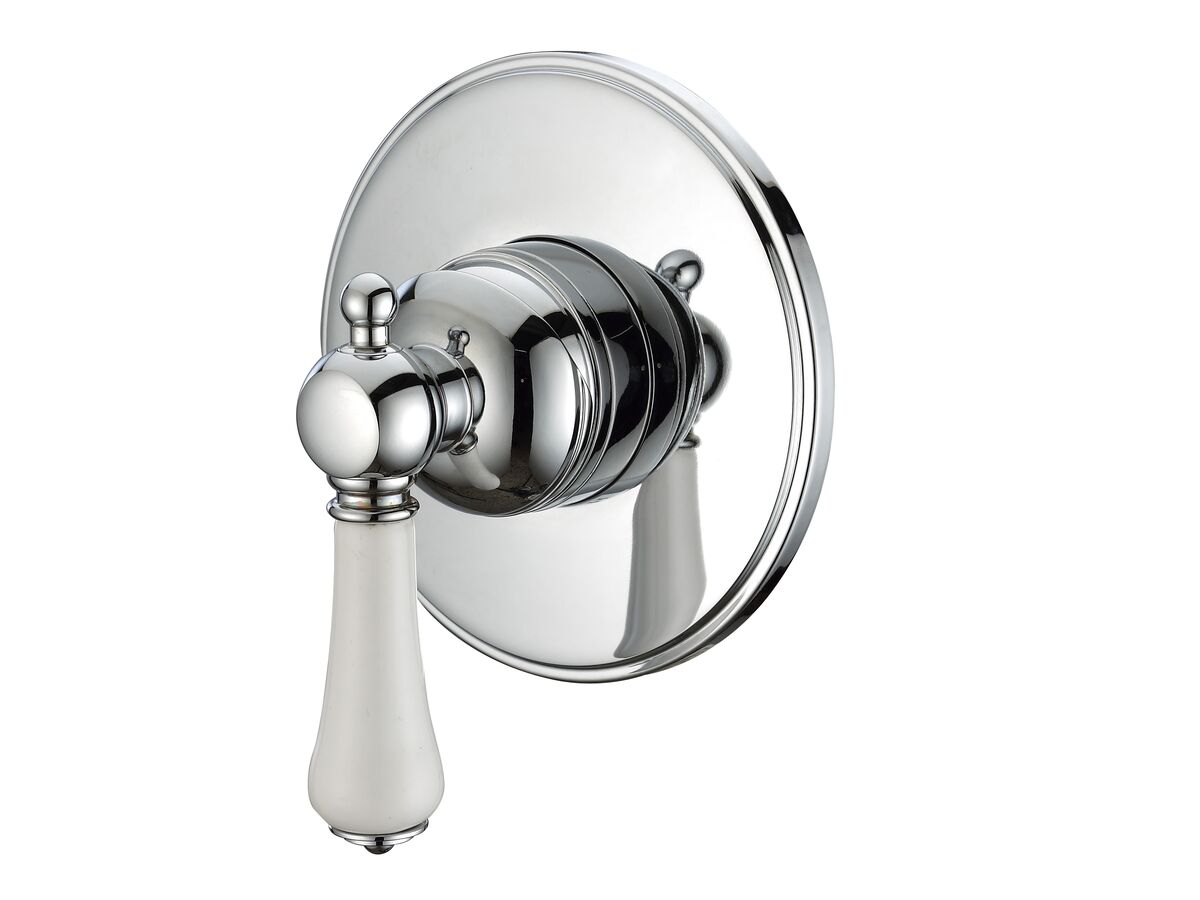 Kado Classic Shower Bath Mixer Porcelain Handle Chrome