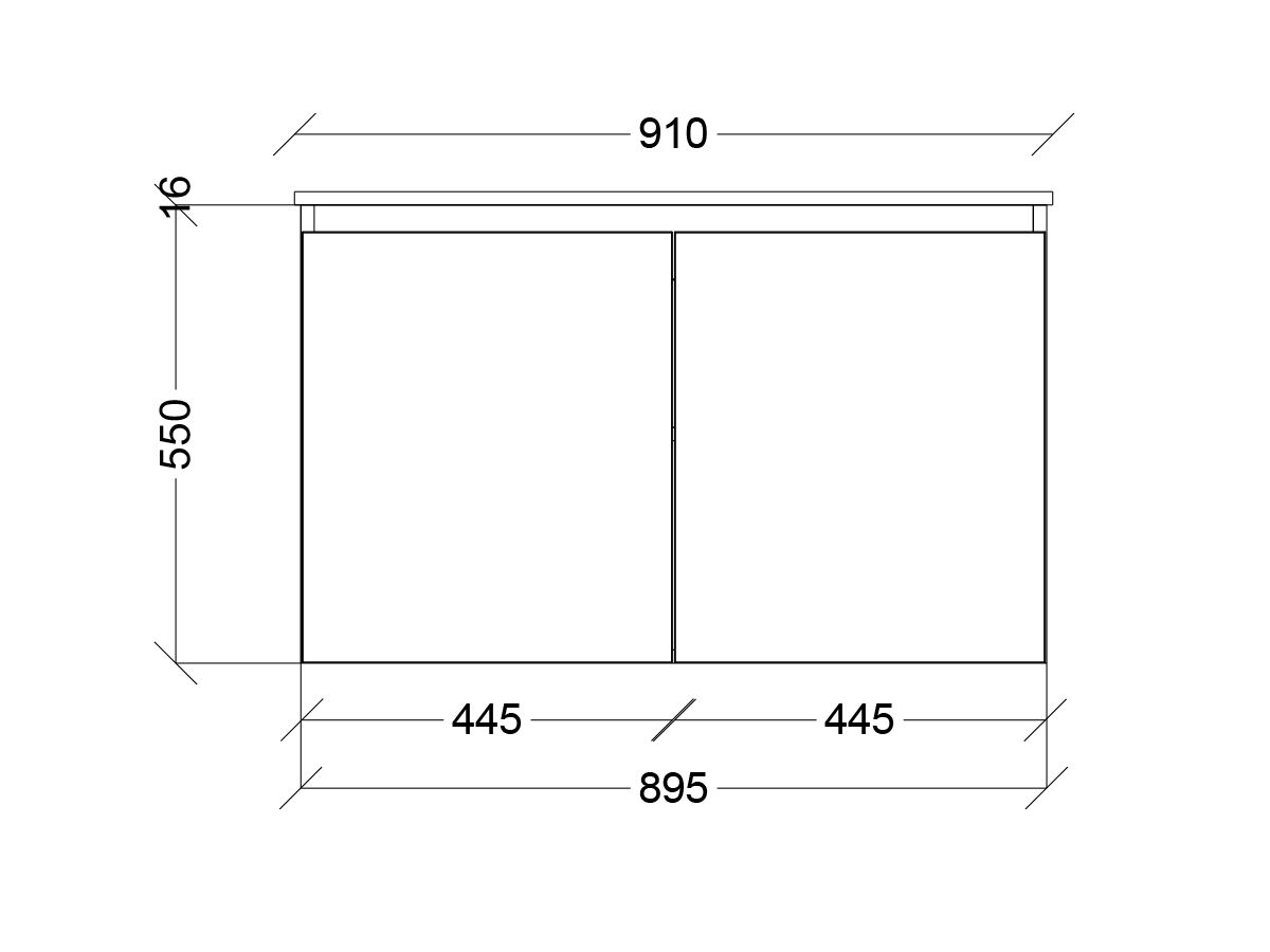 Posh Domaine Ensuite 900mm Wall Hung Vanity Unit 1 Door 1 Drawer from Reece