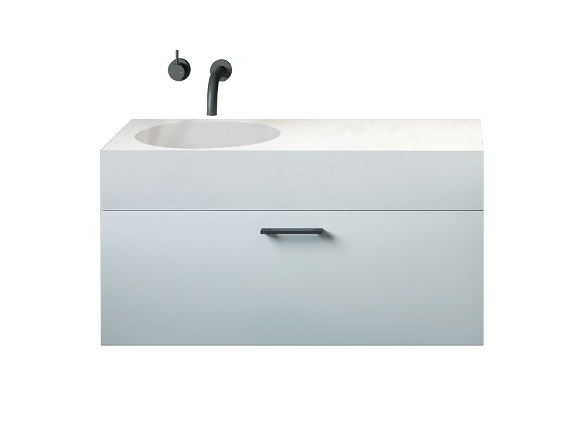 Neo Slimline 1000mm Wall Hung Vanity Unit White from Reece