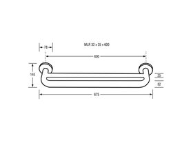 Grab Rail 32mm with Towel Rail Bar 25mm Combo