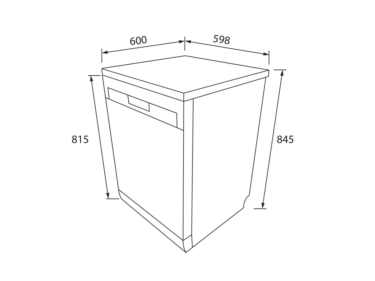 Franke Designer Freestanding Dishwasher Stainless Steel with Silver