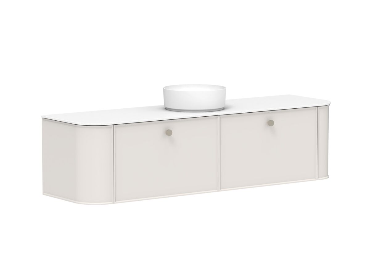 Kado Era 12mm Durasein Top Double Curve All Drawer 1800mm Wall Hung Vanity with Center Basin