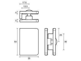 Kado Lux Frameless Shower Screen Clips (2)