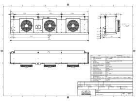 Technical Drawing - Cabero Water Defrost Evaporator CH4E3/50W-1
