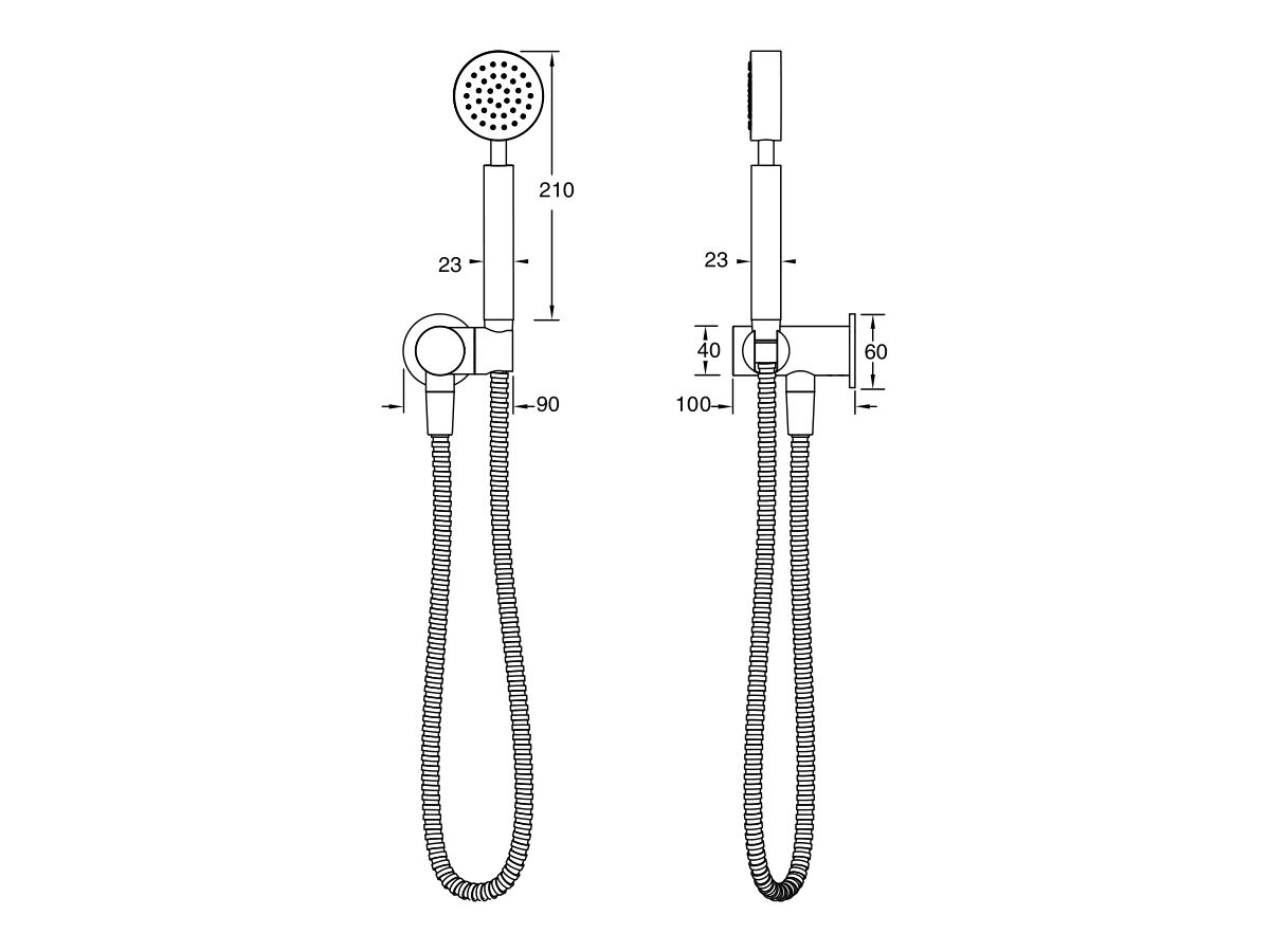 Milli Mood Edit Round Handshower with Swivel Bracket (3 Star)