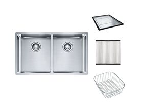Franke Bow BXX220-36 Double Bowl Inset/Undermount/Flushmount Sink Pack Type 3 Stainless Steel