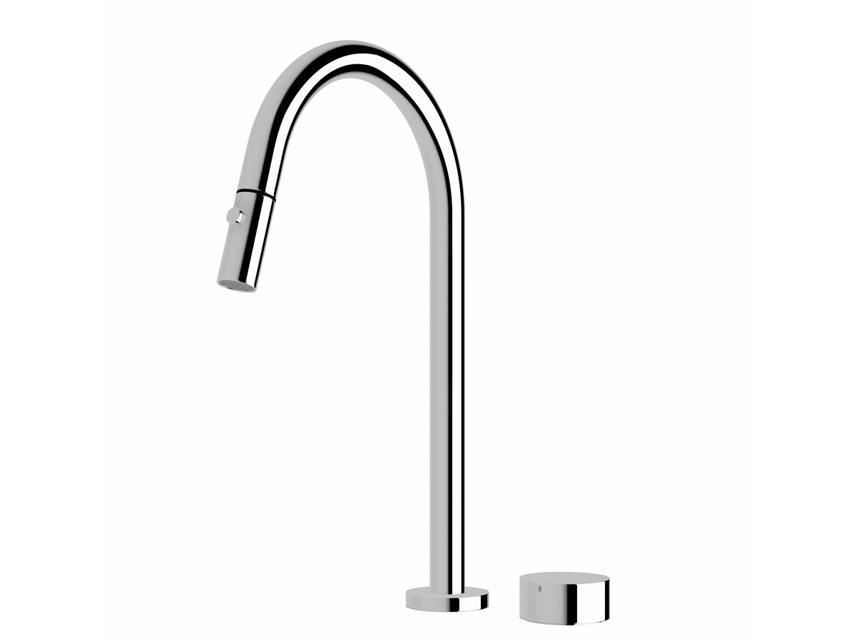 Milli Pure Progressive Sink Mixer Tap Set with Pull Out Spray Chrome (4