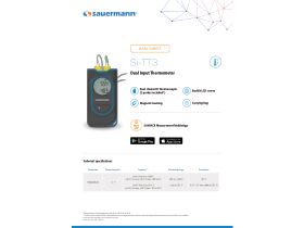 Data Sheet - Sauermann Dual Input Thermometer Dual Channel SiTT3