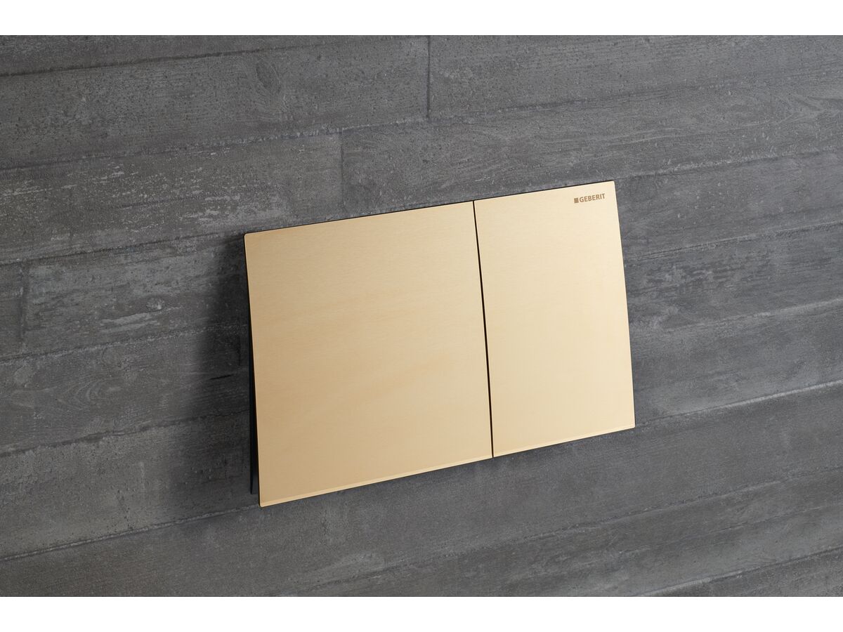 Geberit Sigma70 Dual Flush Button Brass Easy Clean Coating from Reece