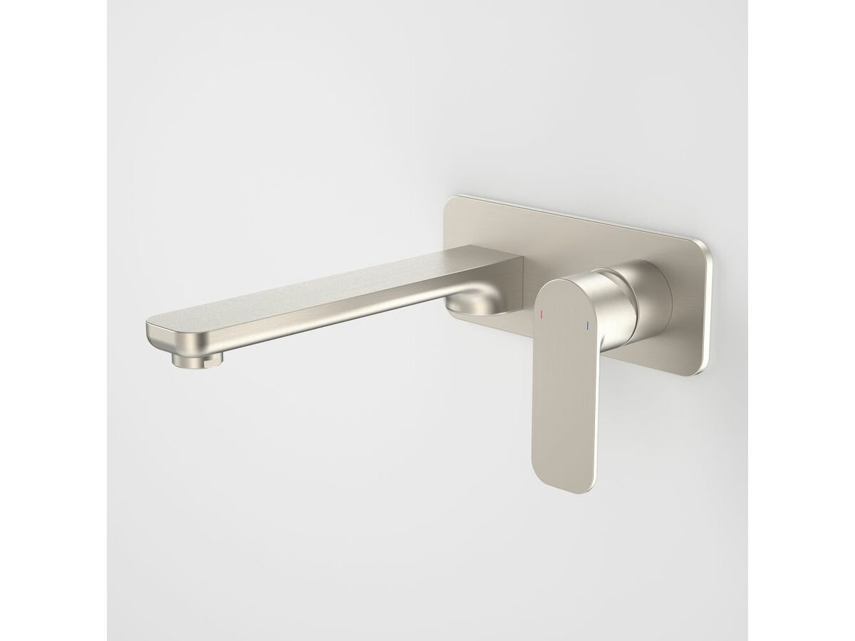 Caroma Luna Wall Basin / Bath Mixer Brushed Nickel (5 Star)