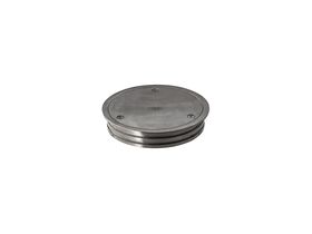 160mm Round Cleanout In Brushed 316 Stainless Steel Push-In Outlet Suits 150mm Dvw & 160HDPE