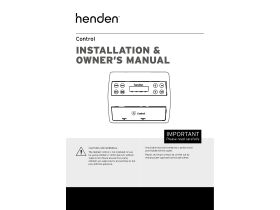 Installation & Owner's Manual - Henden Control