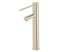 Scala Extended Basin Mixer Tap with 150mm Extension Pin LUX PVD Brushed Platinum Gold (5 Star)