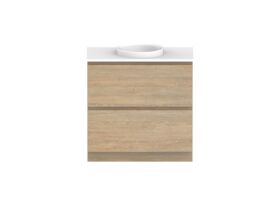 Posh Domaine All-Drawer Twin 900mm Floor Mounted Vanity Unit Friday Quartz Top (No Basin)