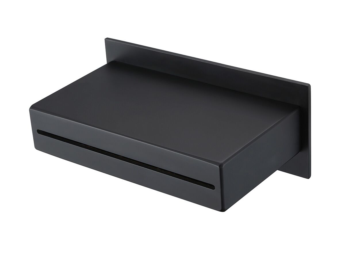 Mizu Bloc Waterfall Bath Outlet Matte Black