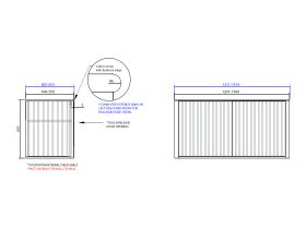 ISSY Custom Cloud I 1201-1500mm x 400-550mm x 610mm Wall Hung Vanity Unit 2 Touch Latch Doors Semi Inset (No Basin)