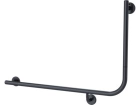 Mizu Drift 935mm x 600mm x 90 Degree Accessible Toilet Grab Rail Modular Left Hand Brushed Gunmetal