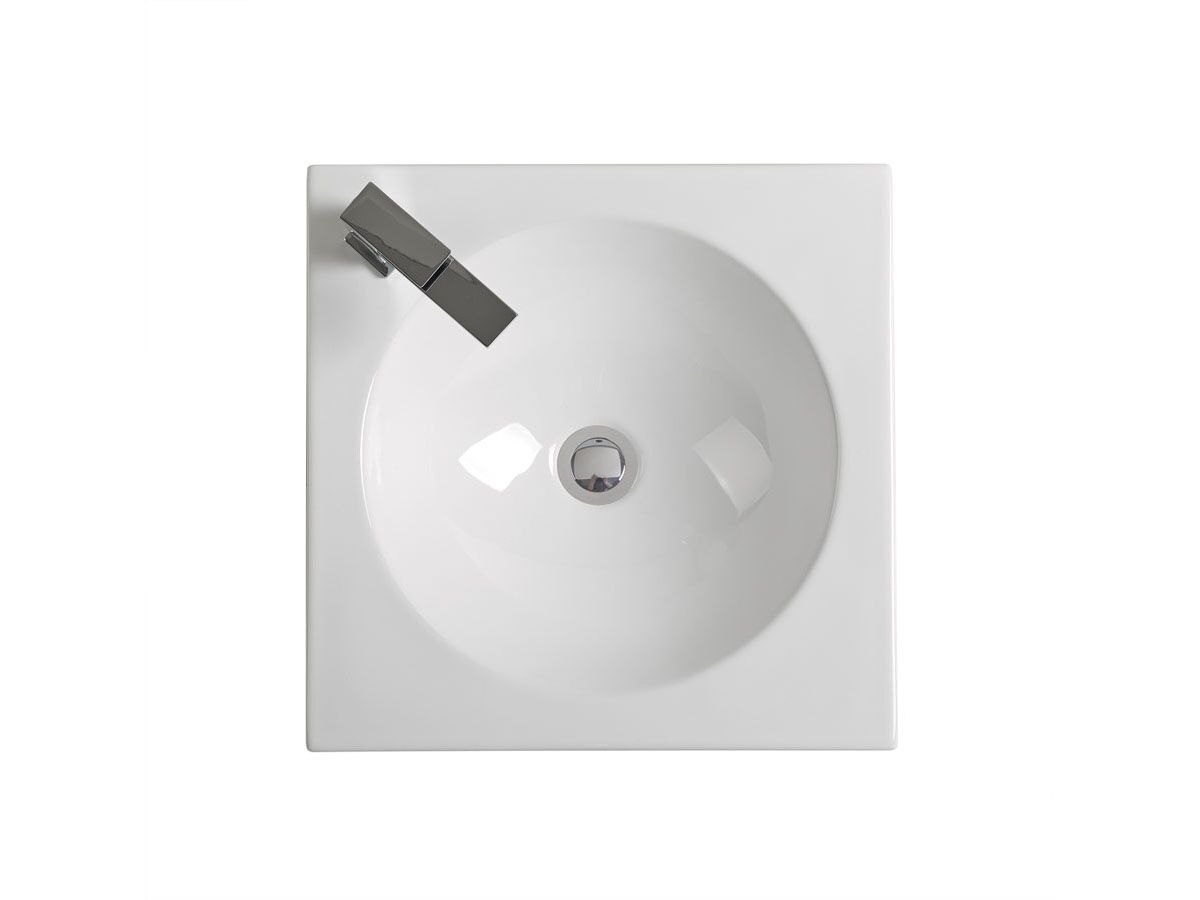 Kado Lux Square Semi inset Basin 1 Taphole White