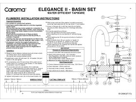 Installation Instructions - Caroma Elegance II Basin Set Chrome (5 Star)