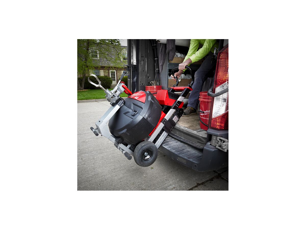Milwaukee MX Fuel Sewer Drum Machine with Powertredz Lift Assist