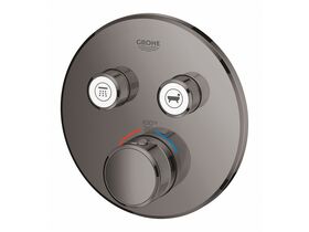 GROHE SmartControl Concealed Thermostat 2 Button Round Hard Graphite