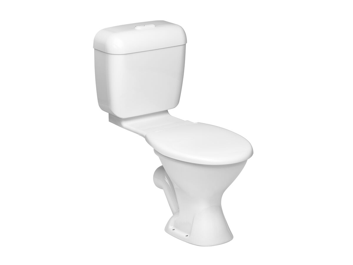 Base Link Toilet Suite P Trap with Seat White (4 Star) from Reece