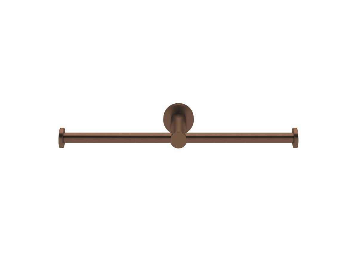 Milli Pure Double Toilet Roll Holder PVD Brushed Bronze