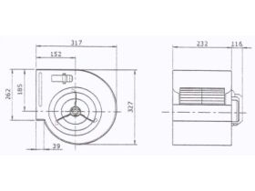 Kruger Centrifugal Fan KDD 9-7T550W4P-1 3S