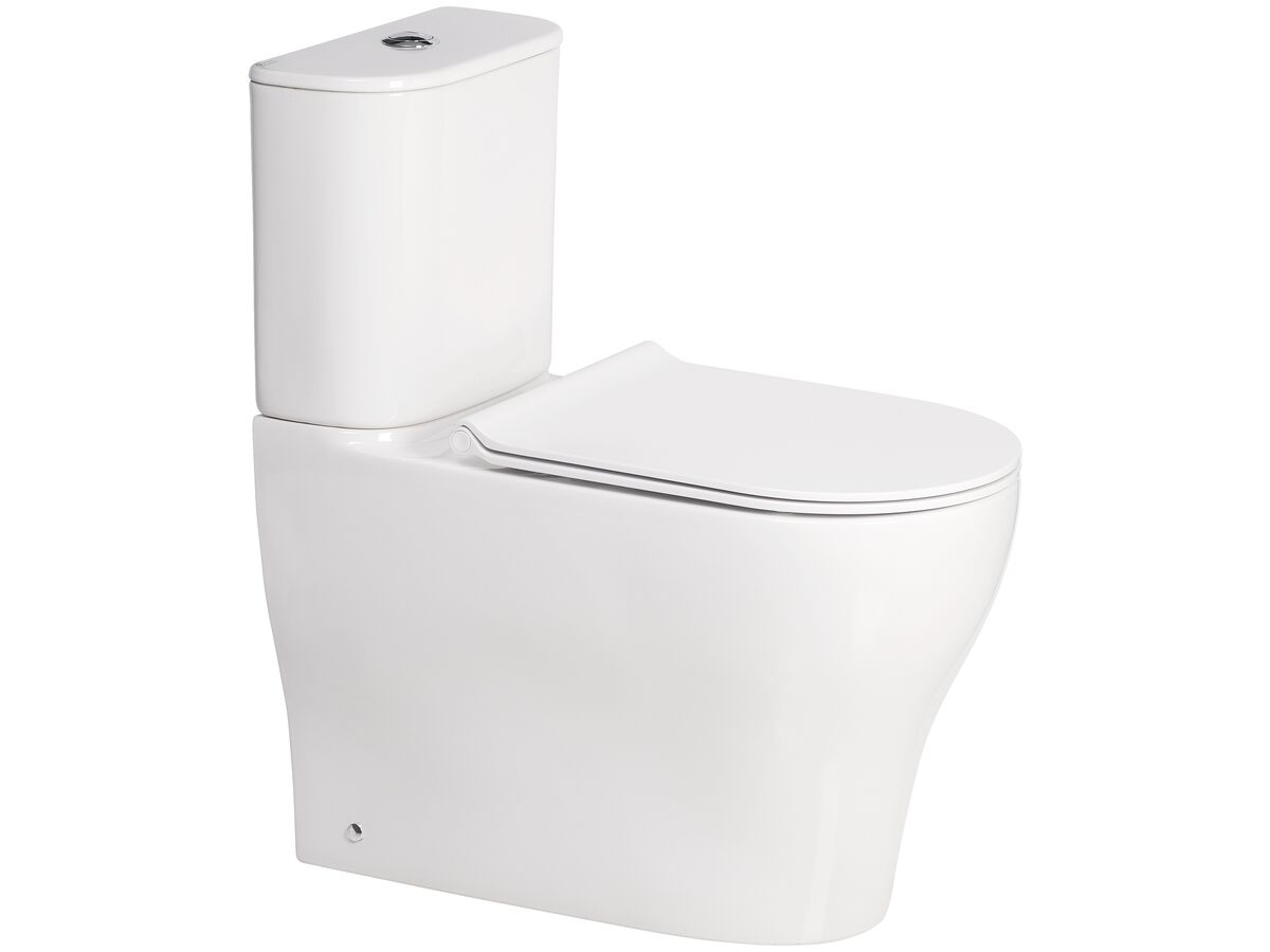 American Standard Cygnet Round Overheight Hygiene Rimless Close Coupled Back To Wall Back Inlet Toilet Suite White (4 Star)
