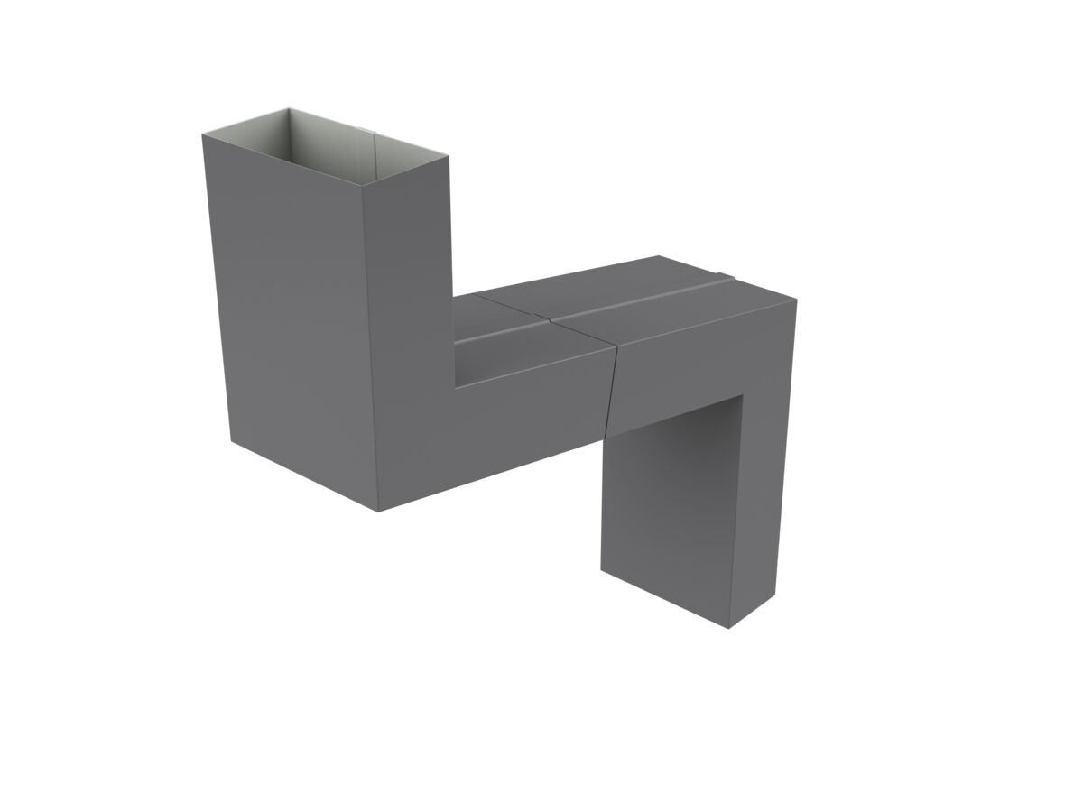 Downpipe Offset 100mm x 50mm Basalt